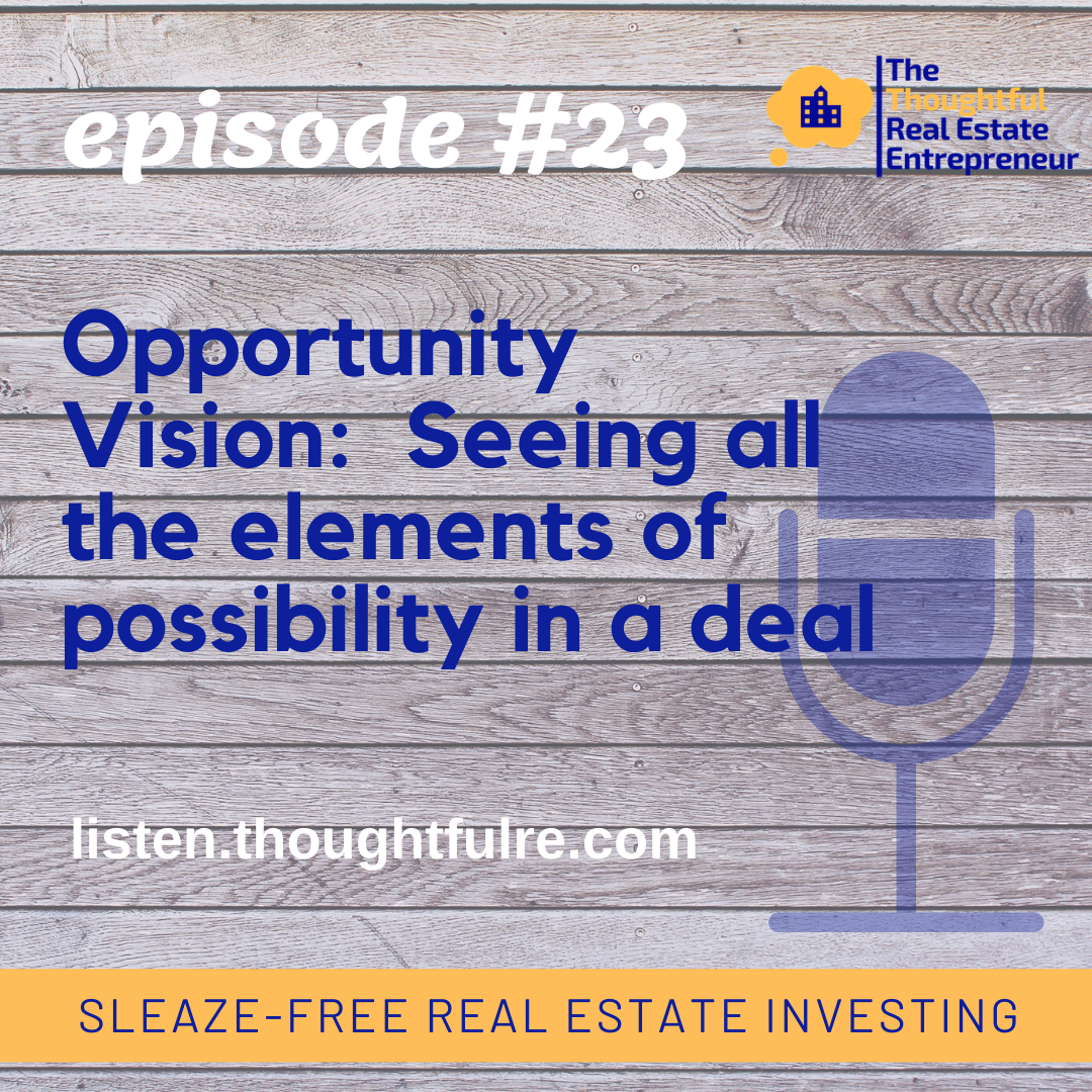 SFREI #23:  Opportunity Vision–Seeing all the elements of possibility in a deal
