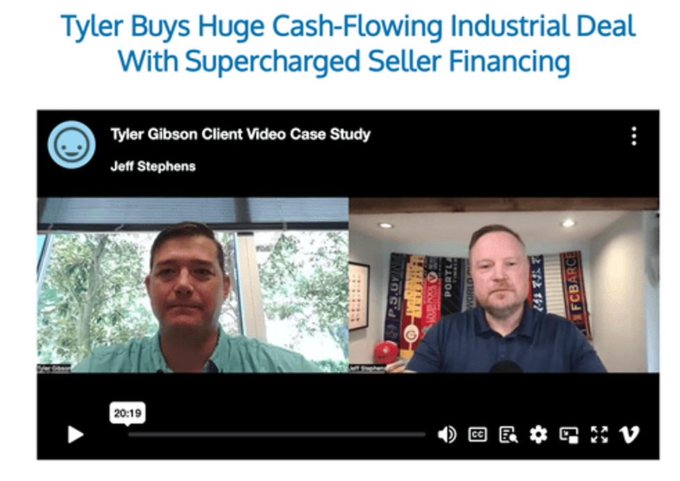 Tyler Buys Huge Industrial Deal With Supercharged Seller Financing